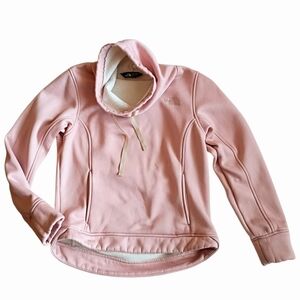 THE NORTH FACE Women's Sweatshirt Cowl Neck Pullover Peach Pink MEDIUM